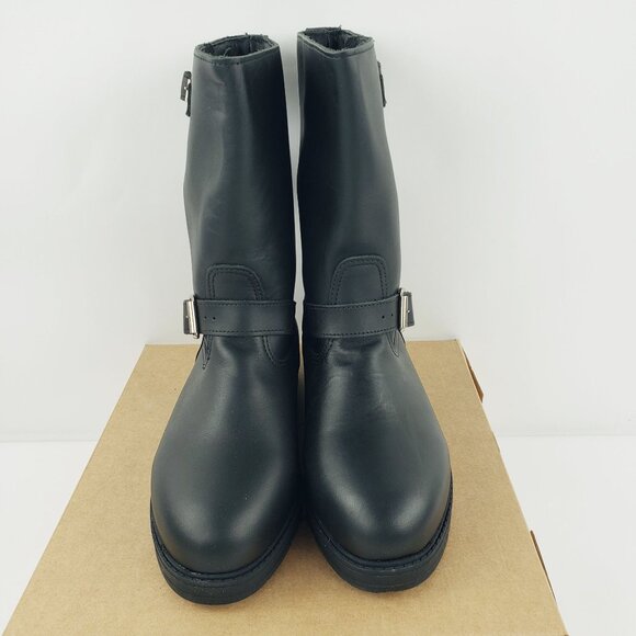 Cruiserworks Men Size 9 Wide Black Leather Classic Motorcycle Pull On Boots NEW - Picture 6 of 14